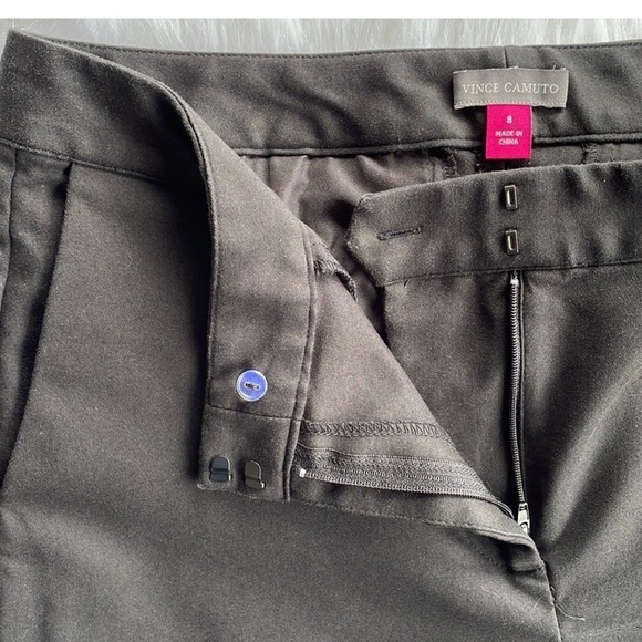 VINCE CAMUTO Skinny Pant Trouser Ponte Size 8 Business Casual Attire Solid Black - Picture 4 of 6